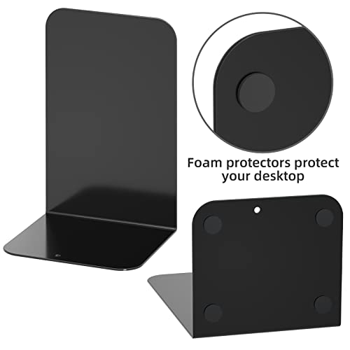 Smart Home VFINE Bookends 1 Pair, Black Metal Book for Daily Use
