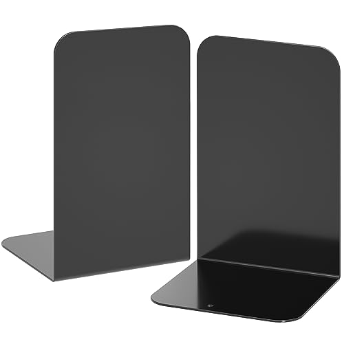 Smart Home VFINE Bookends 1 Pair, Black Metal Book for Daily Use