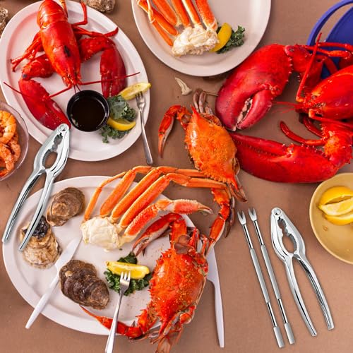 8 Pcs Lobster Crackers and Picks Set,