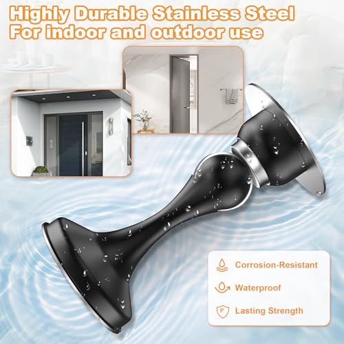 Eco-Friendly Crosize Magnetic Door Stoppers 2 Pack, Stainless Steel Door Stops, Set