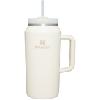 Large Capacity The Quencher H2.0 Flowstate Tumbler D033Q - Double-Wall Vacuum Insulated Travel Tumbler with Straw - Cream