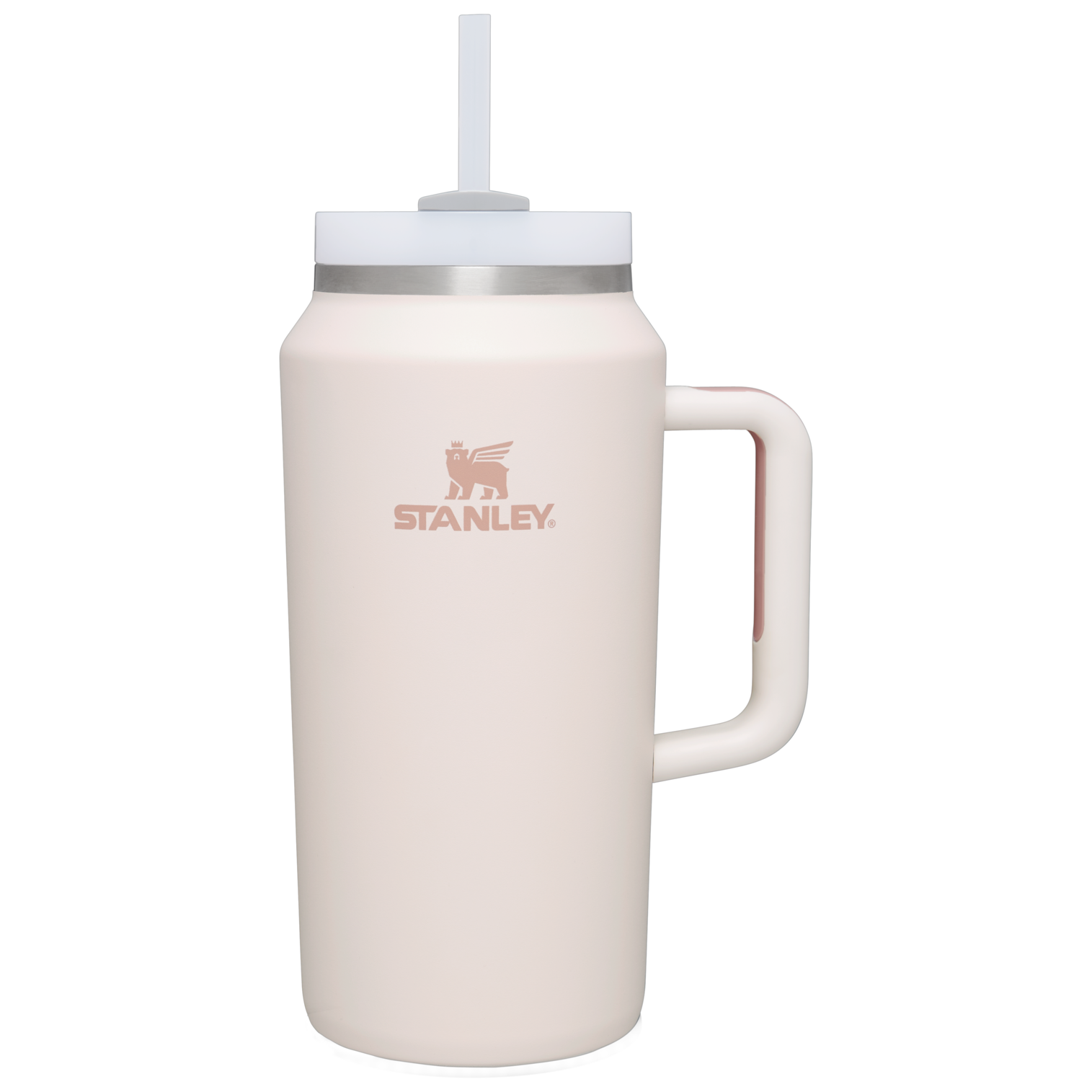 Large Capacity The Quencher H2.0 Flowstate Tumbler D033Q - Double-Wall Vacuum Insulated Travel Tumbler with Straw - Rose Quartz