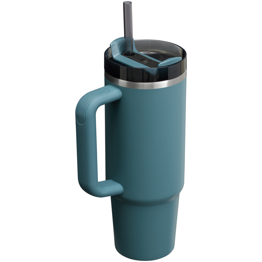 Insulated Travel The Quencher H2.0 Flowstate Tumbler | Stanley Create D331C - Double-Wall Vacuum Insulated Travel Tumbler with Straw Detail