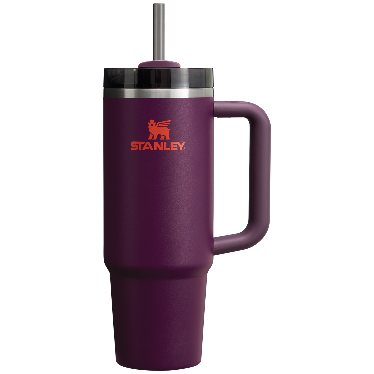 Insulated Travel The Quencher H2.0 Flowstate Tumbler | Stanley Create D331C - Double-Wall Vacuum Insulated Travel Tumbler with Straw - Plum