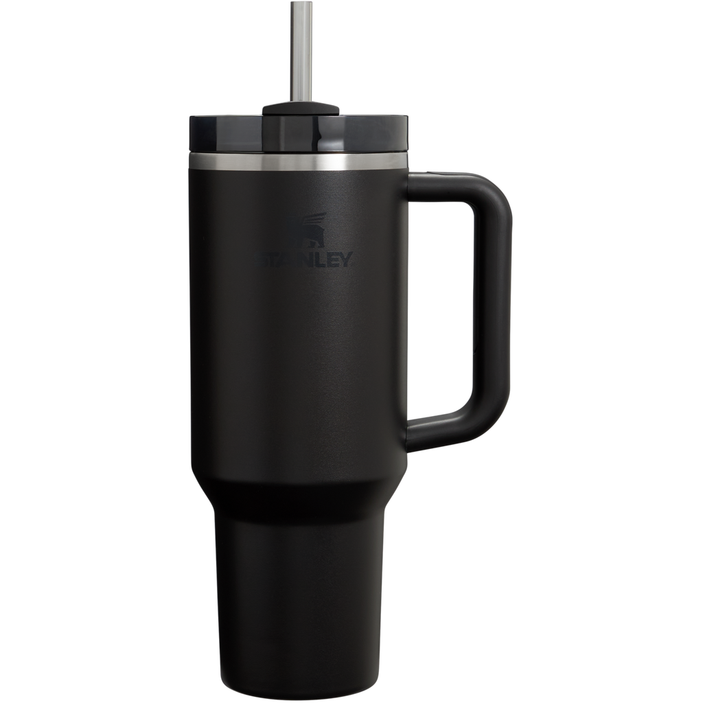 Splash-Resistant FlowState The Quencher H2.0 Flowstate Tumbler D050X - 40oz Large Capacity Car-Cup Friendly Quencher - Black 2.0