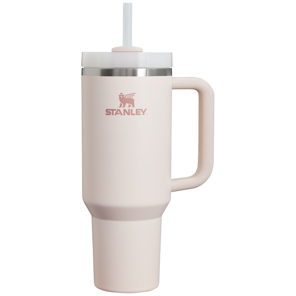 Splash-Resistant FlowState The Quencher H2.0 Flowstate Tumbler D050X - 40oz Large Capacity Car-Cup Friendly Quencher - Rose Quartz 2.0