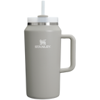 Large Capacity The Quencher H2.0 Flowstate Tumbler D033Q - Double-Wall Vacuum Insulated Travel Tumbler with Straw - Ash