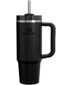Insulated Travel The Quencher H2.0 Flowstate Tumbler | Stanley Create D331C - Double-Wall Vacuum Insulated Travel Tumbler with Straw - Black 2.0