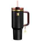 Large Capacity The Quencher Luxe H2.0 Flowstate Tumbler D170A - FlowState 3-Position Lid Insulated Travel Mug - Black Snakeskin