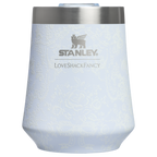 Shatterproof Luxury Stanley 1913 x LoveShackFancy Holiday Reserve Wine Tumbler D367F - Elegant Stemless Vacuum Insulated Wine Tumbler - Baby Bow Pink Peppermint