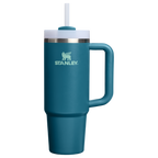 Insulated Travel The Quencher H2.0 Flowstate Tumbler | Stanley Create D331C - Double-Wall Vacuum Insulated Travel Tumbler with Straw - Coastal Teal