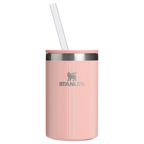 Portable Mini The Everyday Can Cooler Cup D353P - Julienne Series Portable Picnic Chiller Tote - Peach Rose Picnic Stripe
