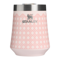 Vacuum Insulated Wine The Reserve Wine Tumbler D352C - Premium Insulated Egg-Shaped Wine Glass for Outdoors - Rose Quartz Rattan