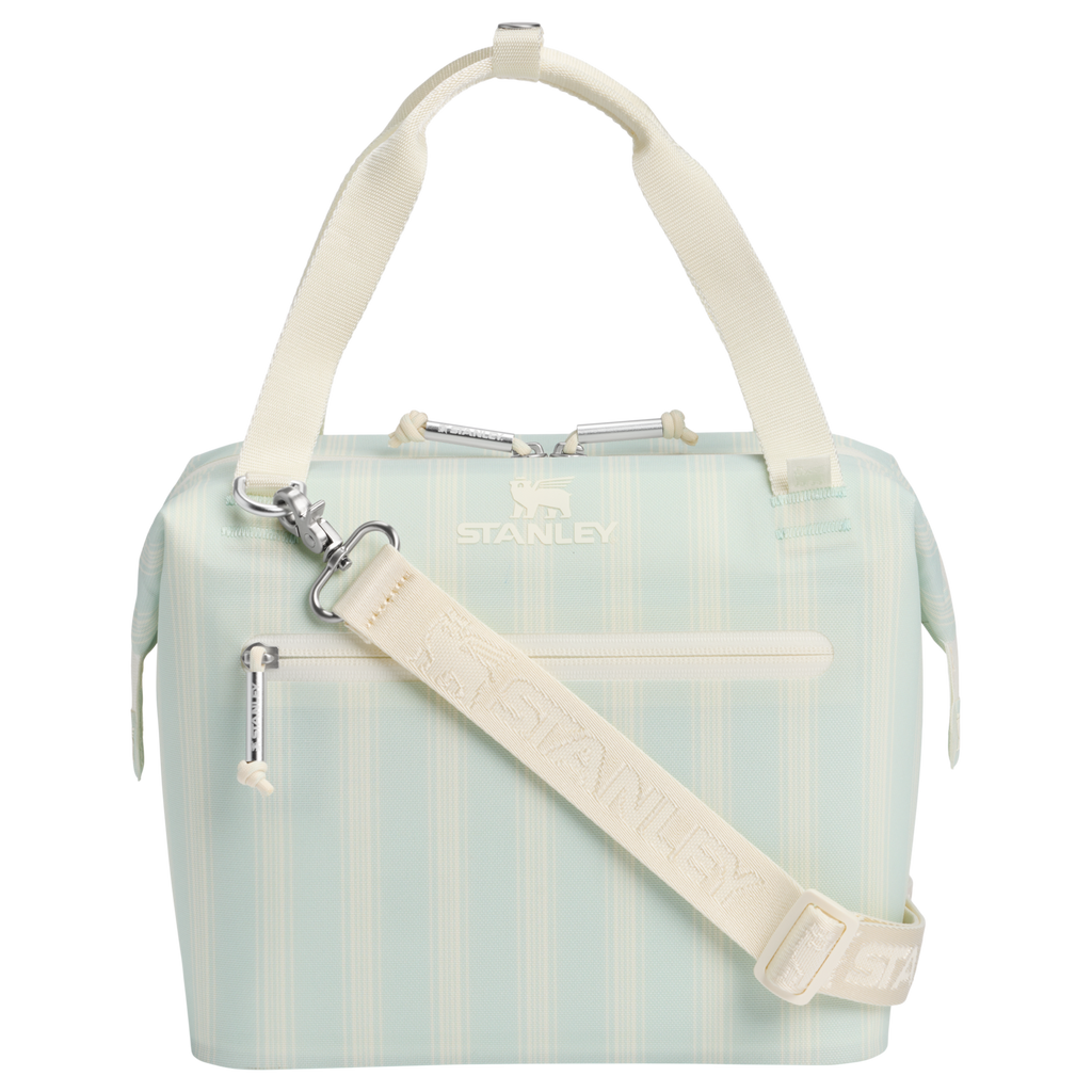 Portable Mini The All Day Julienne Mini Cooler D349V - Leak-Proof Insulated Mini Cooler Bag for Lunch - Mist Picnic Stripe
