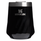 Flavor-Preserving The Textured Reserve Wine Tumbler D141Z - Premium Insulated Egg-Shaped Wine Glass for Outdoors - Black Gloss