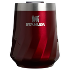 Flavor-Preserving The Textured Reserve Wine Tumbler D141Z - Premium Insulated Egg-Shaped Wine Glass for Outdoors - Garnet Shine