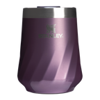 Flavor-Preserving The Textured Reserve Wine Tumbler D141Z - Premium Insulated Egg-Shaped Wine Glass for Outdoors - Wisteria Shine