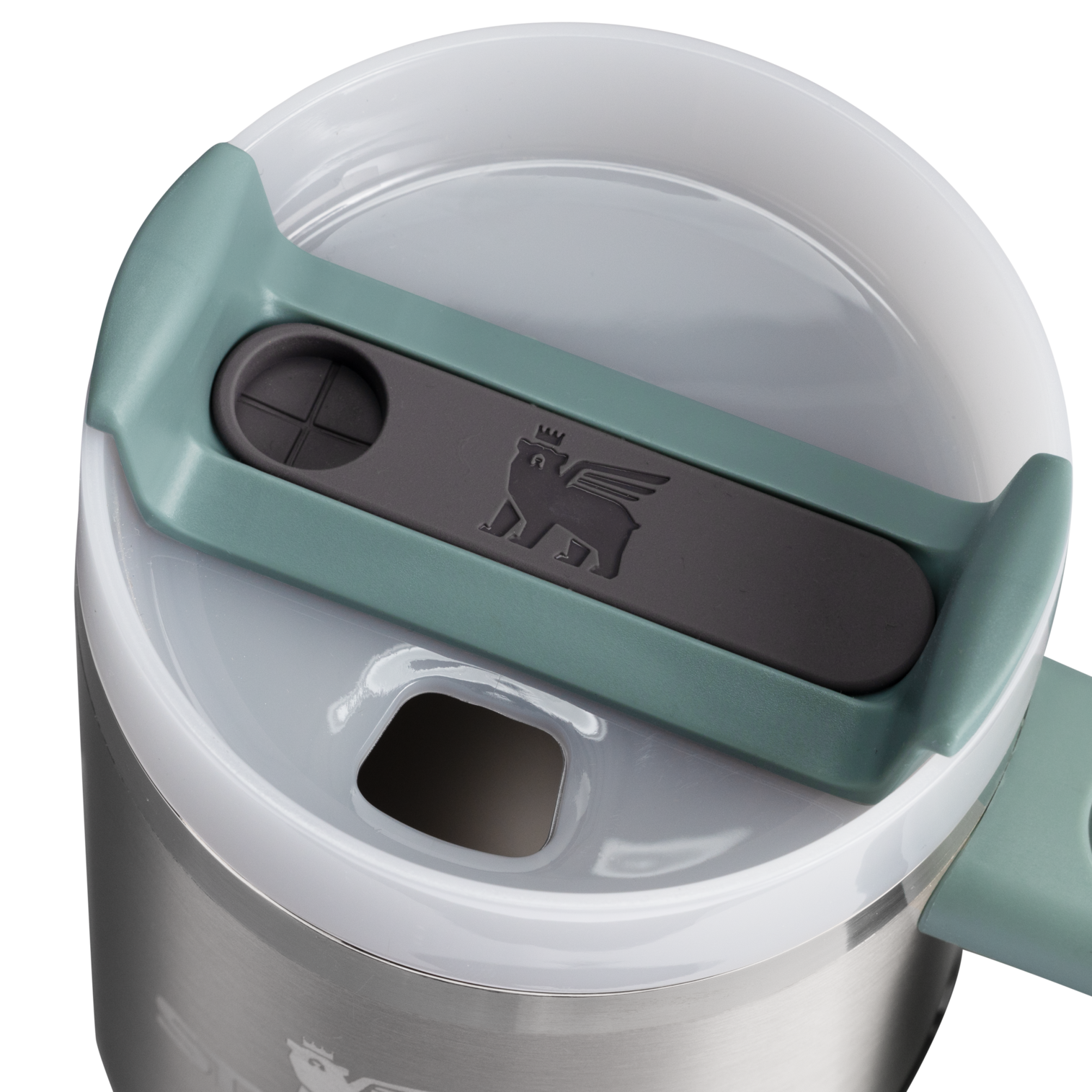 Splash-Resistant FlowState The Quencher H2.O Flowstate Tumbler | Stanley Create D291F - FlowState 3-Position Lid Insulated Travel Mug Detail