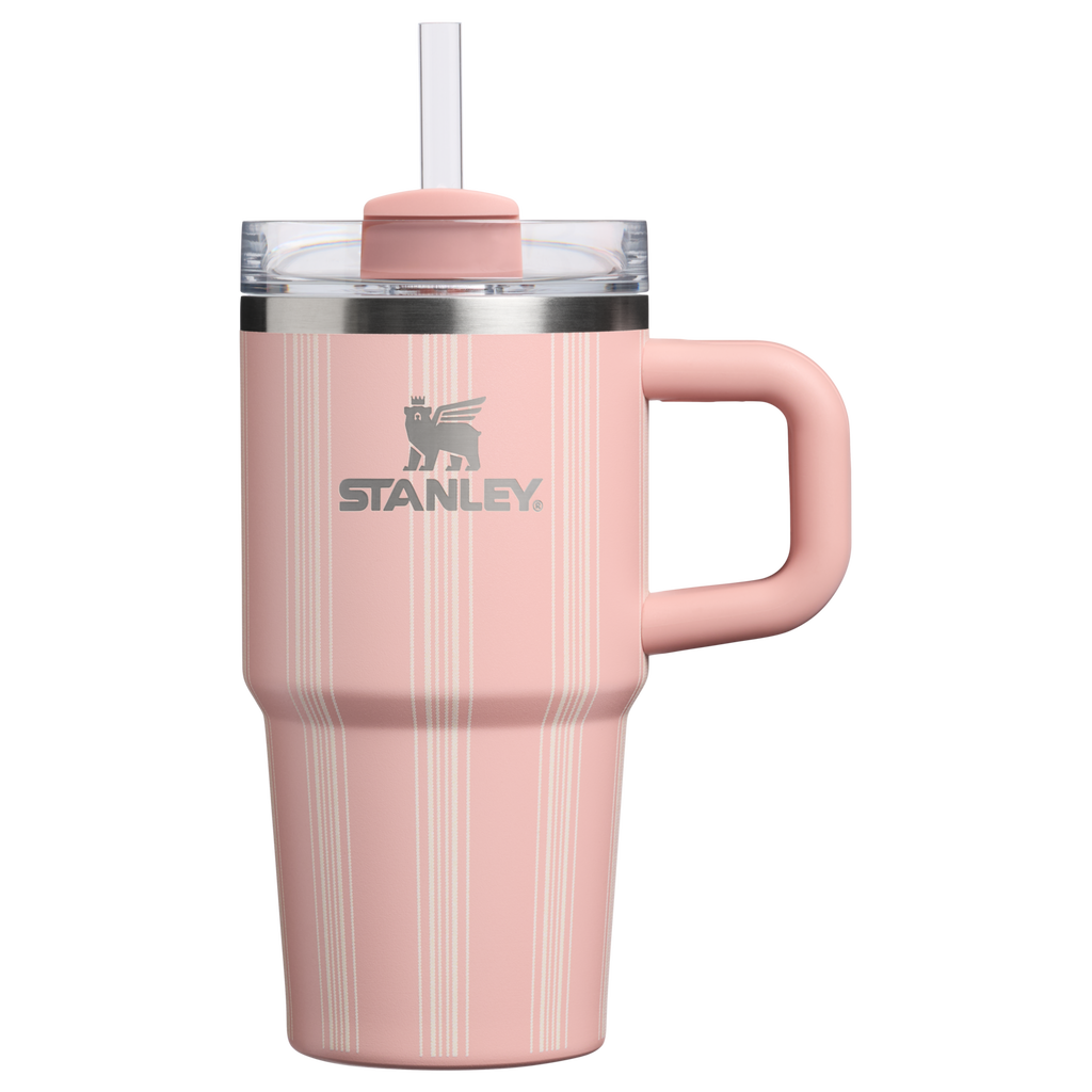 Car-Cup Friendly The Quencher H2.0 Flowstate Tumbler D344H - 40oz Large Capacity Car-Cup Friendly Quencher - Peach Rose Picnic Stripe