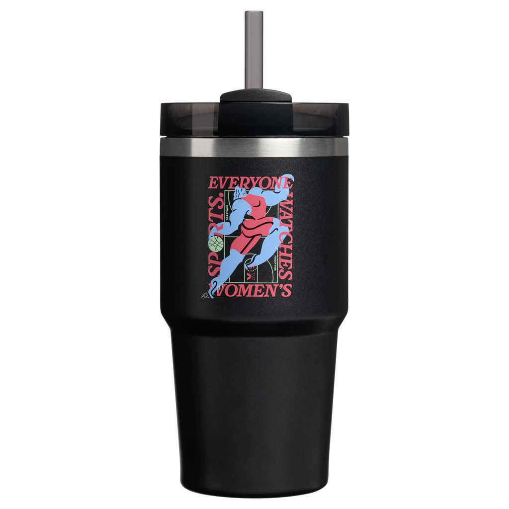 Double-Wall Vacuum The Quencher H2.0 Flowstate Tumbler D341T - Double-Wall Vacuum Insulated Travel Tumbler with Straw - Tournament Black