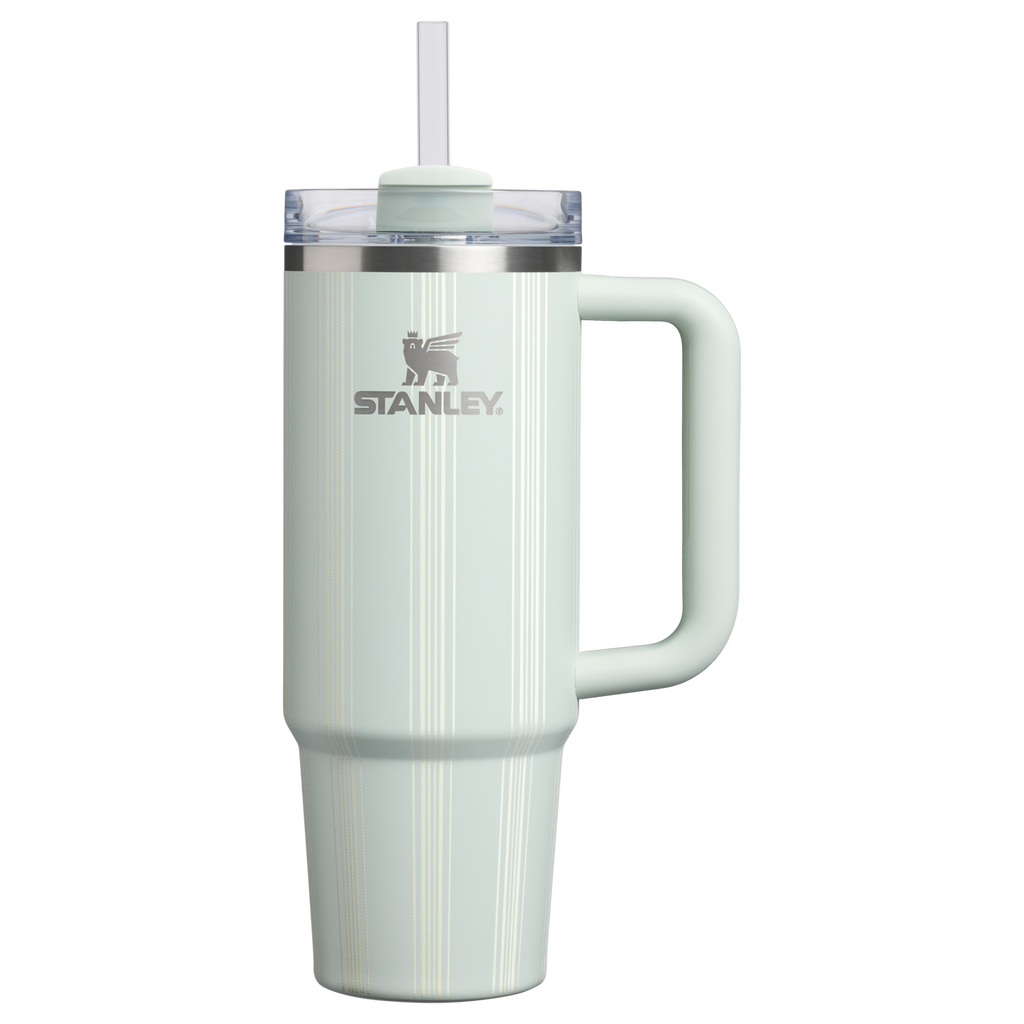 Insulated Travel The Quencher H2.0 Flowstate Tumbler D343V - Double-Wall Vacuum Insulated Travel Tumbler with Straw - Mist Picnic Stripe