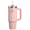 Insulated Travel The Quencher H2.0 Flowstate Tumbler D343V - Double-Wall Vacuum Insulated Travel Tumbler with Straw - Peach Rose Picnic Stripe