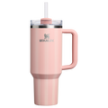 Double-Wall Vacuum The Quencher H2.0 Flowstate Tumbler D342C - 40oz Large Capacity Car-Cup Friendly Quencher - Peach Rose Picnic Stripe