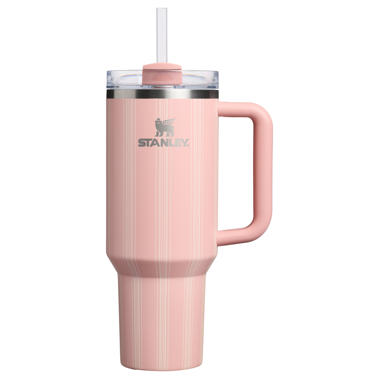 Double-Wall Vacuum The Quencher H2.0 Flowstate Tumbler D342C - 40oz Large Capacity Car-Cup Friendly Quencher - Peach Rose Picnic Stripe