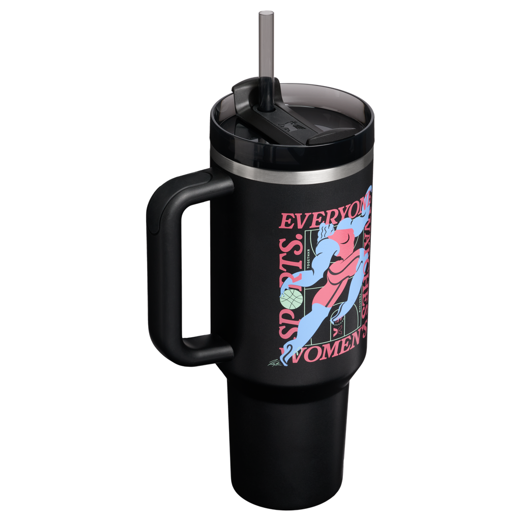 Insulated Travel The Quencher H2.0 Flowstate Tumbler D340Y - Double-Wall Vacuum Insulated Travel Tumbler with Straw Detail
