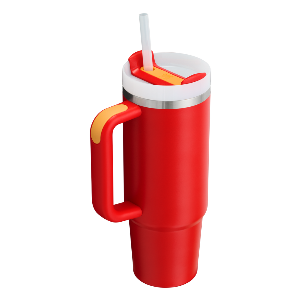 Insulated Travel The Quencher H2.0 Flowstate Tumbler | Stanley Create D331C - Double-Wall Vacuum Insulated Travel Tumbler with Straw Detail
