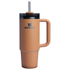 Insulated Travel The Quencher H2.0 Flowstate Tumbler | Stanley Create D331C - Double-Wall Vacuum Insulated Travel Tumbler with Straw - Camel