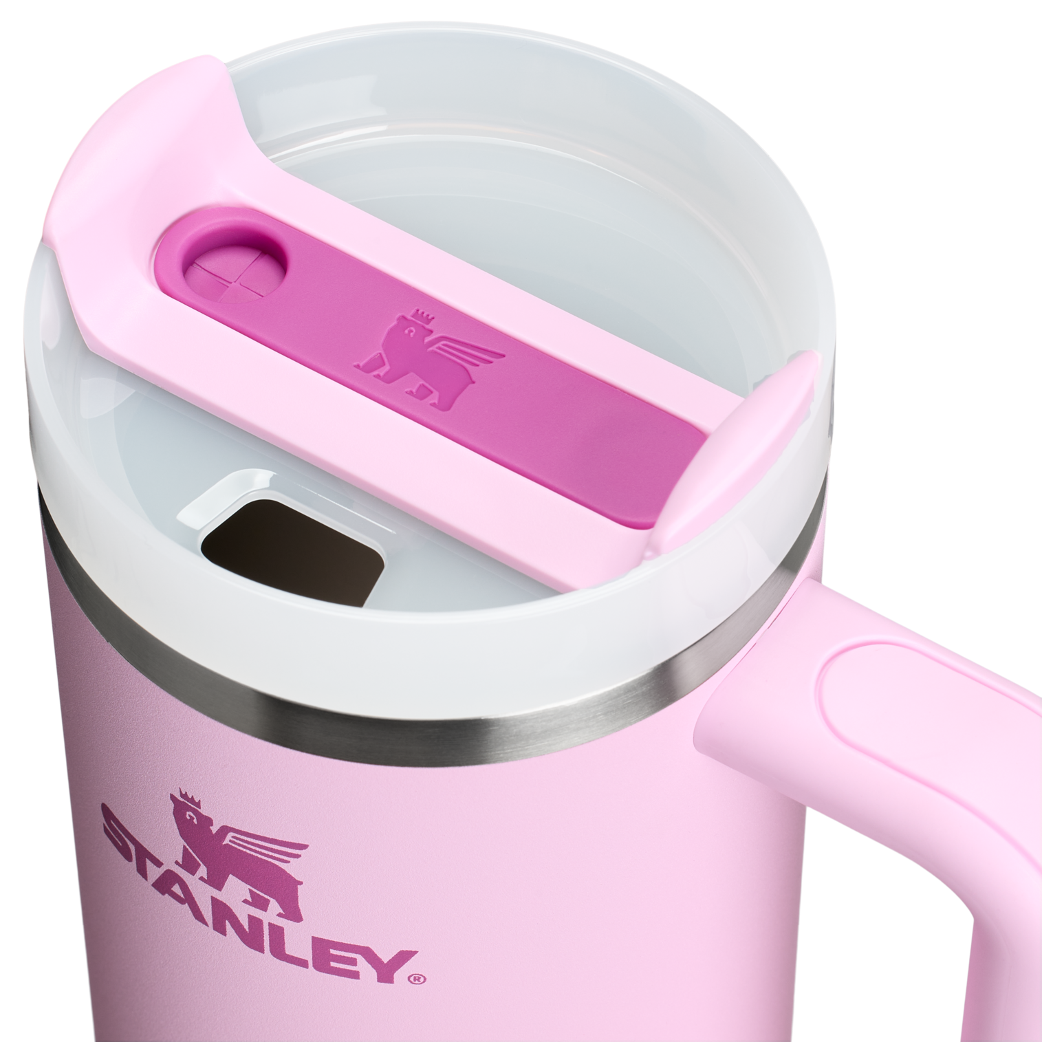 Insulated Travel The Quencher H2.0 Flowstate Tumbler | Stanley Create D331C - Double-Wall Vacuum Insulated Travel Tumbler with Straw Detail