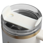 Insulated Travel The Quencher H2.0 Flowstate Tumbler | Stanley Create D331C - Double-Wall Vacuum Insulated Travel Tumbler with Straw Detail