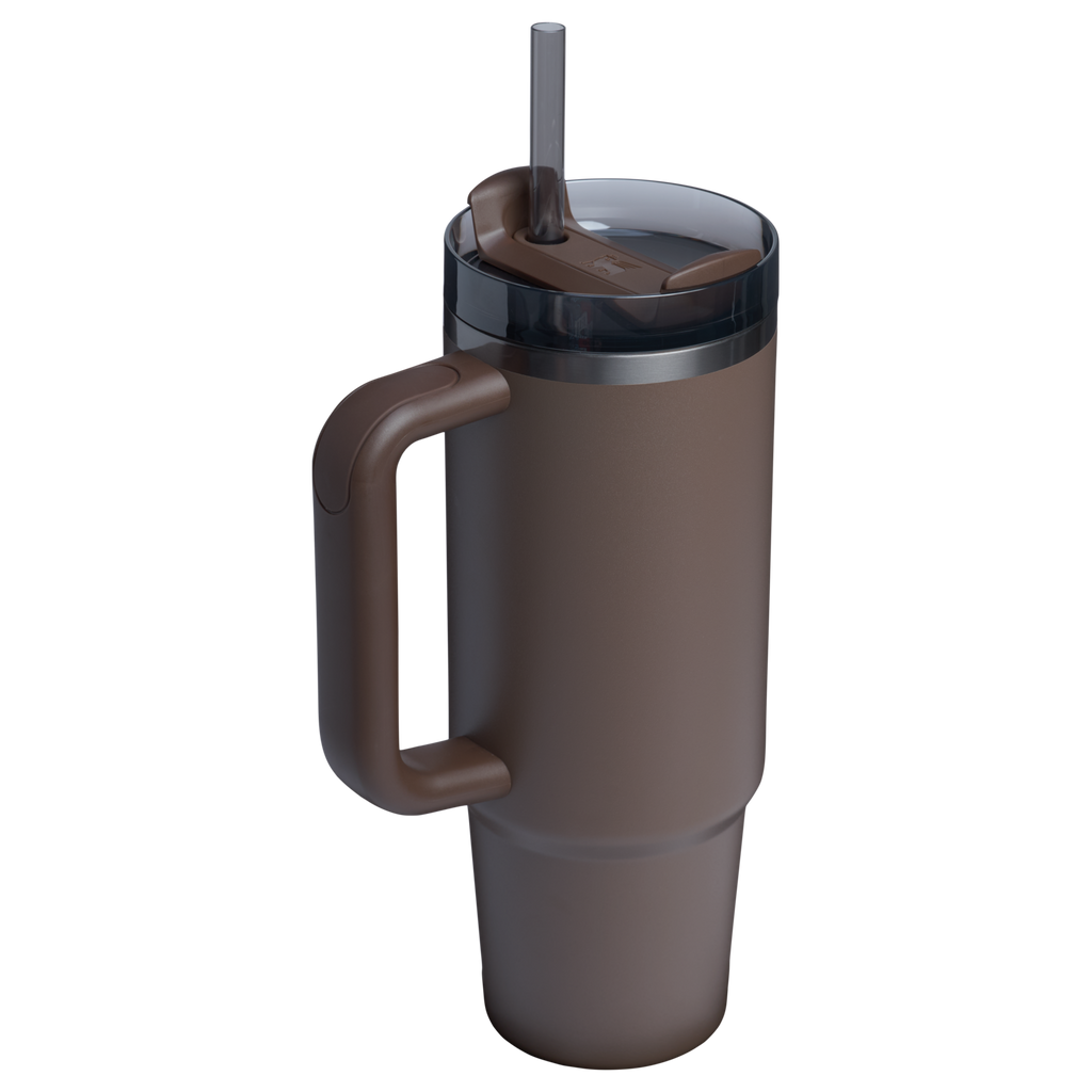 Insulated Travel The Quencher H2.0 Flowstate Tumbler | Stanley Create D331C - Double-Wall Vacuum Insulated Travel Tumbler with Straw Detail