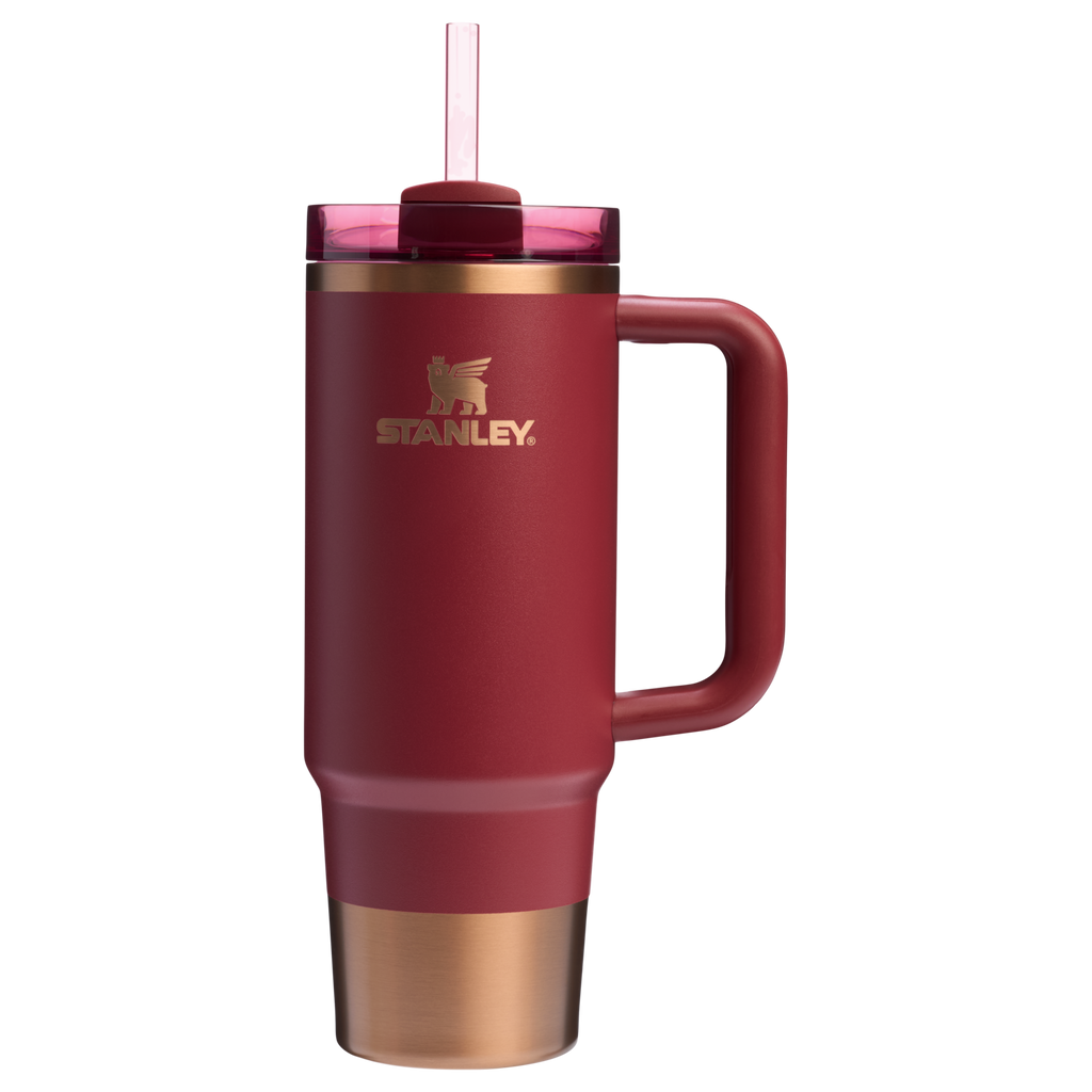 Insulated Travel The Quencher H2.0 Flowstate Tumbler | Stanley Create D331C - Double-Wall Vacuum Insulated Travel Tumbler with Straw Detail