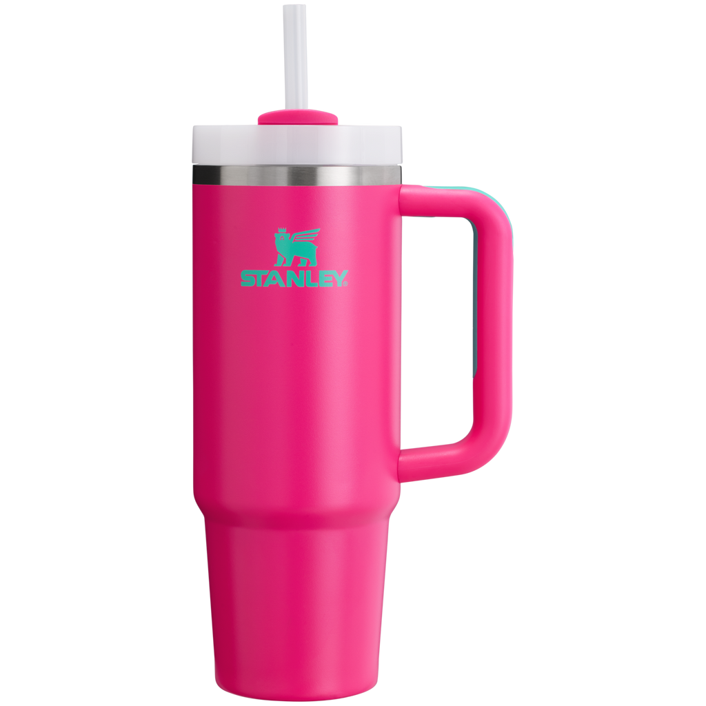 Insulated Travel The Quencher H2.0 Flowstate Tumbler | Stanley Create D331C - Double-Wall Vacuum Insulated Travel Tumbler with Straw Detail