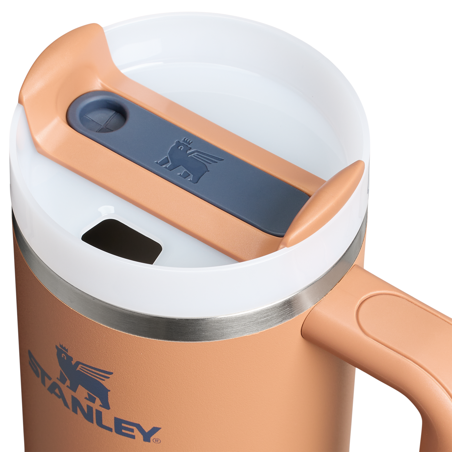 Insulated Travel The Quencher H2.0 Flowstate Tumbler | Stanley Create D331C - Double-Wall Vacuum Insulated Travel Tumbler with Straw Detail