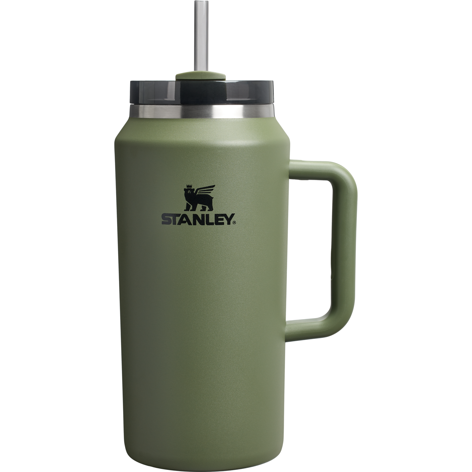 Large Capacity The Quencher H2.0 Flowstate Tumbler D033Q - Double-Wall Vacuum Insulated Travel Tumbler with Straw - Dried Pine