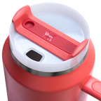 Large Capacity The Quencher H2.0 Flowstate Tumbler D033Q - Double-Wall Vacuum Insulated Travel Tumbler with Straw Detail