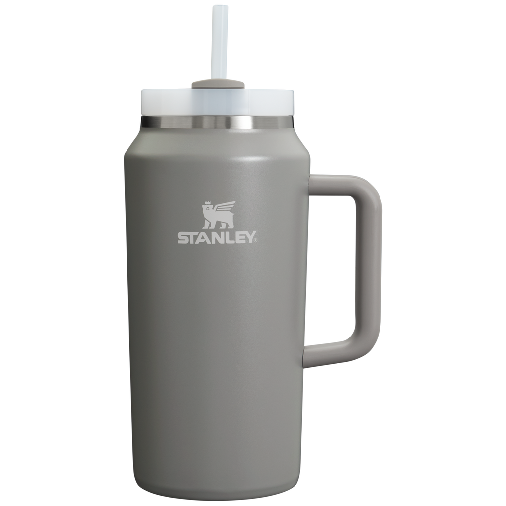 Large Capacity The Quencher H2.0 Flowstate Tumbler D033Q - Double-Wall Vacuum Insulated Travel Tumbler with Straw - Stone