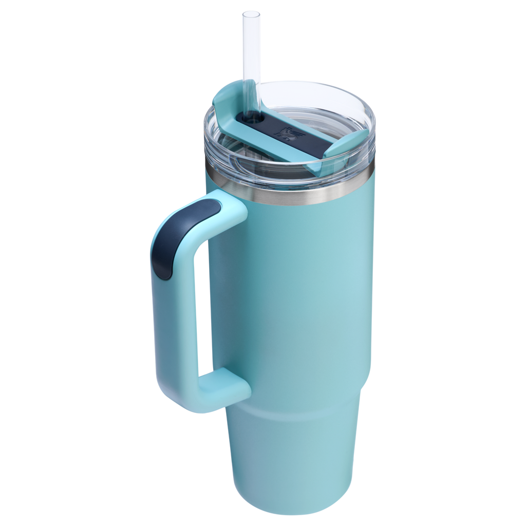 Insulated Travel The Quencher H2.0 Flowstate Tumbler | Stanley Create D331C - Double-Wall Vacuum Insulated Travel Tumbler with Straw Detail