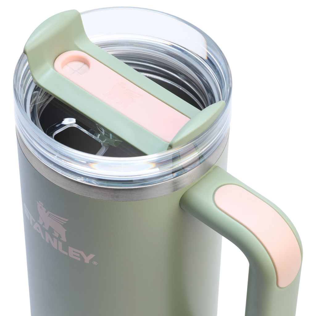 Insulated Travel The Quencher H2.0 Flowstate Tumbler | Stanley Create D331C - Double-Wall Vacuum Insulated Travel Tumbler with Straw Detail