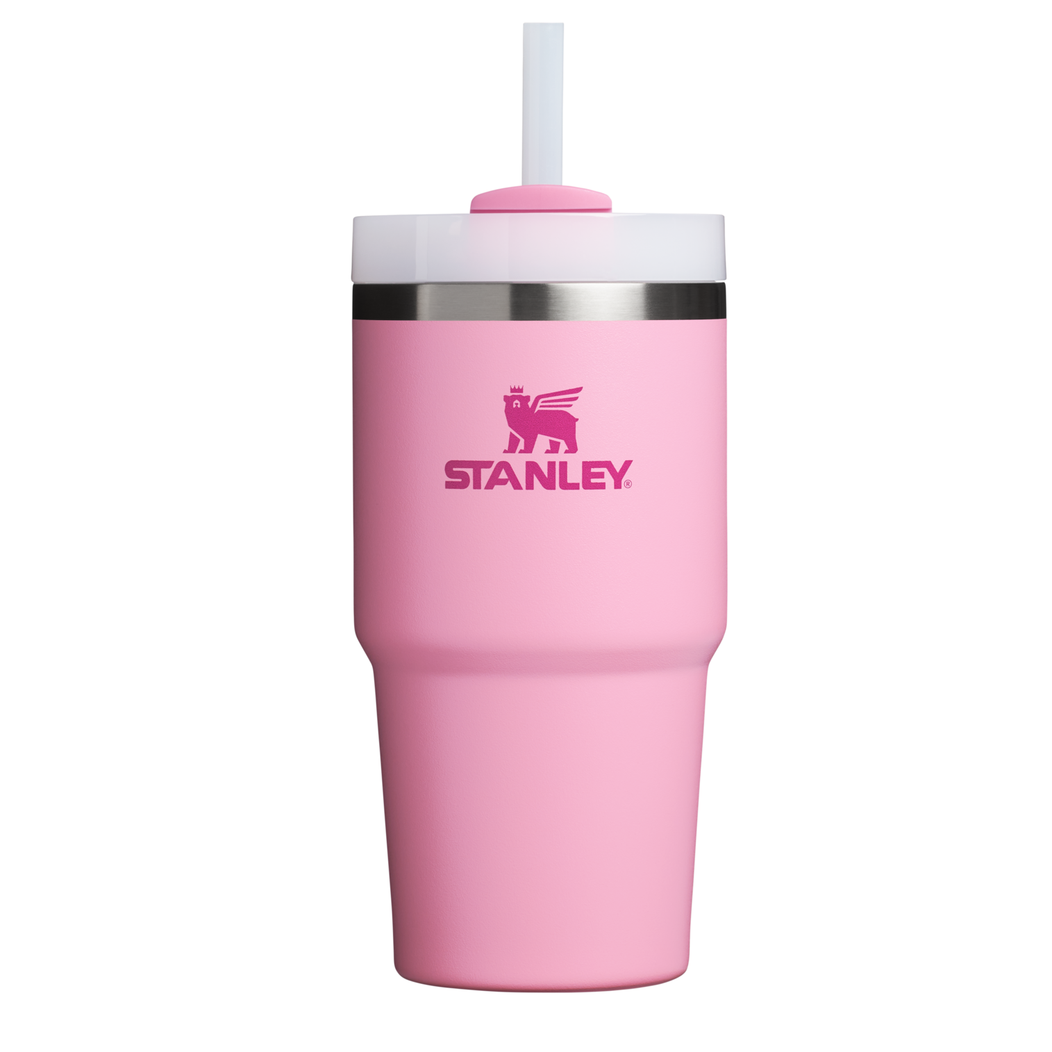 Car-Cup Friendly The Quencher H2.0 Flowstate Tumbler | Stanley Create D330L - Premium Stainless Steel Straw Cup for All-Day Hydration - Rose Quartz 2.0