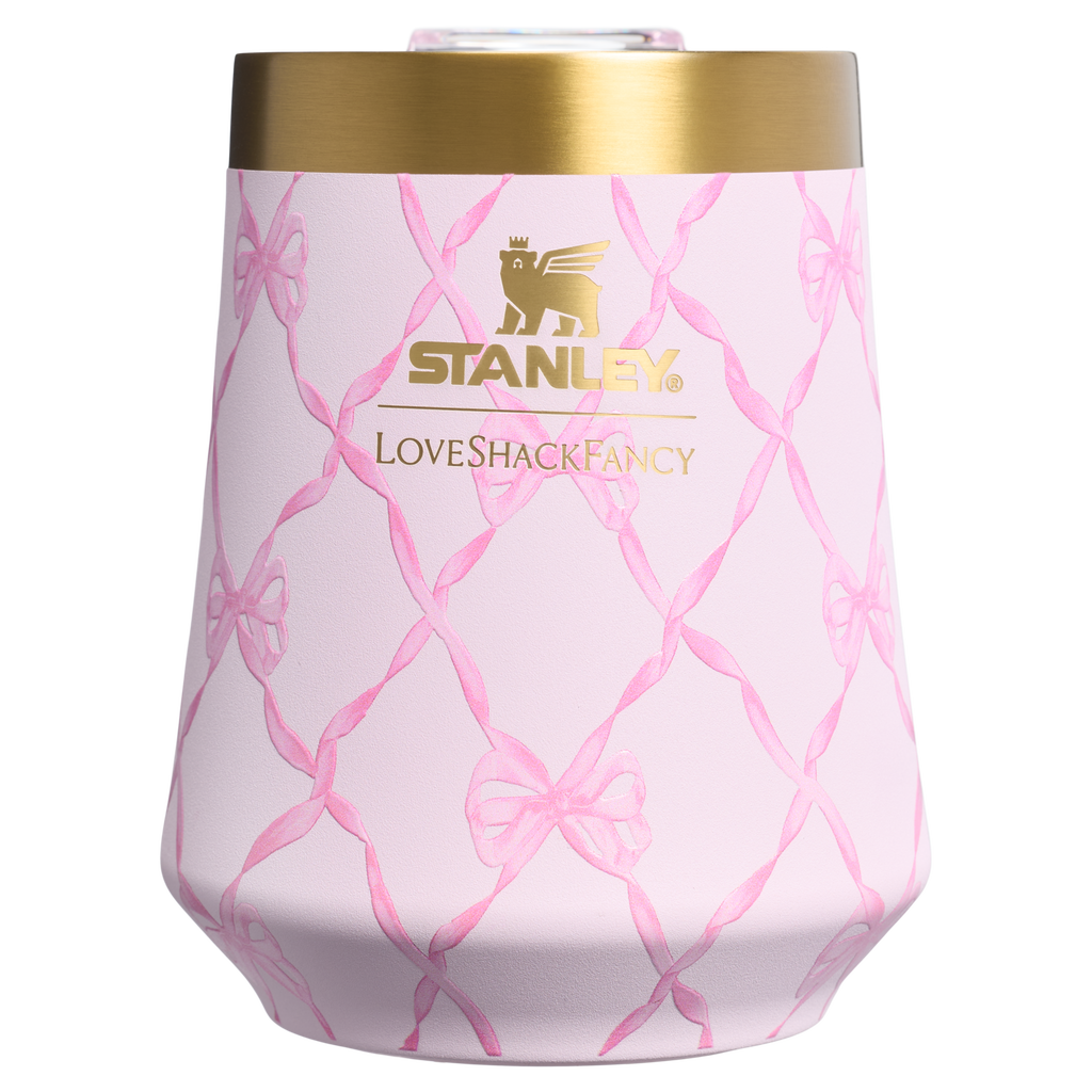 Premium Matte Stanley 1913 x LoveShackFancy Holiday Reserve Wine Tumbler D204X - Reserve Collection Stainless Steel Whiskey Cup Detail