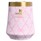 Premium Matte Stanley 1913 x LoveShackFancy Holiday Reserve Wine Tumbler D204X - Reserve Collection Stainless Steel Whiskey Cup Detail