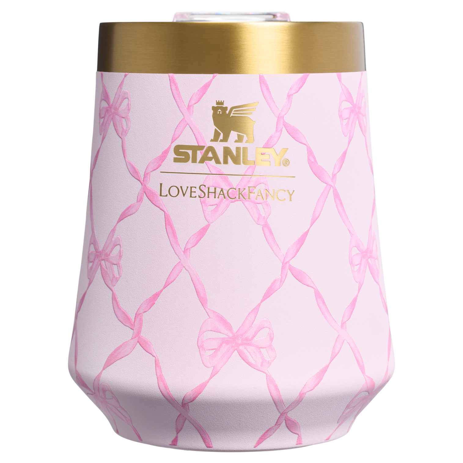 Shatterproof Luxury Stanley 1913 x LoveShackFancy Holiday Reserve Wine Tumbler D367F - Elegant Stemless Vacuum Insulated Wine Tumbler Detail