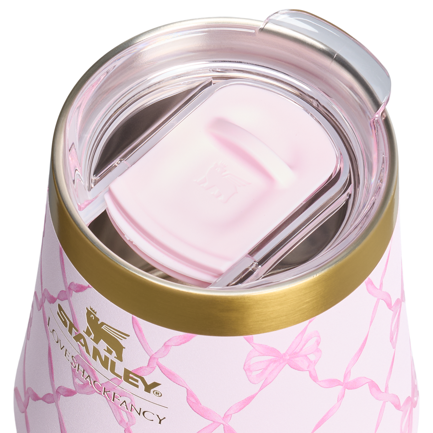 Shatterproof Luxury Stanley 1913 x LoveShackFancy Holiday Reserve Wine Tumbler D367F - Elegant Stemless Vacuum Insulated Wine Tumbler Detail