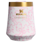 Premium Matte Stanley 1913 x LoveShackFancy Holiday Reserve Wine Tumbler D204X - Reserve Collection Stainless Steel Whiskey Cup - Coquette Bow Chantilly