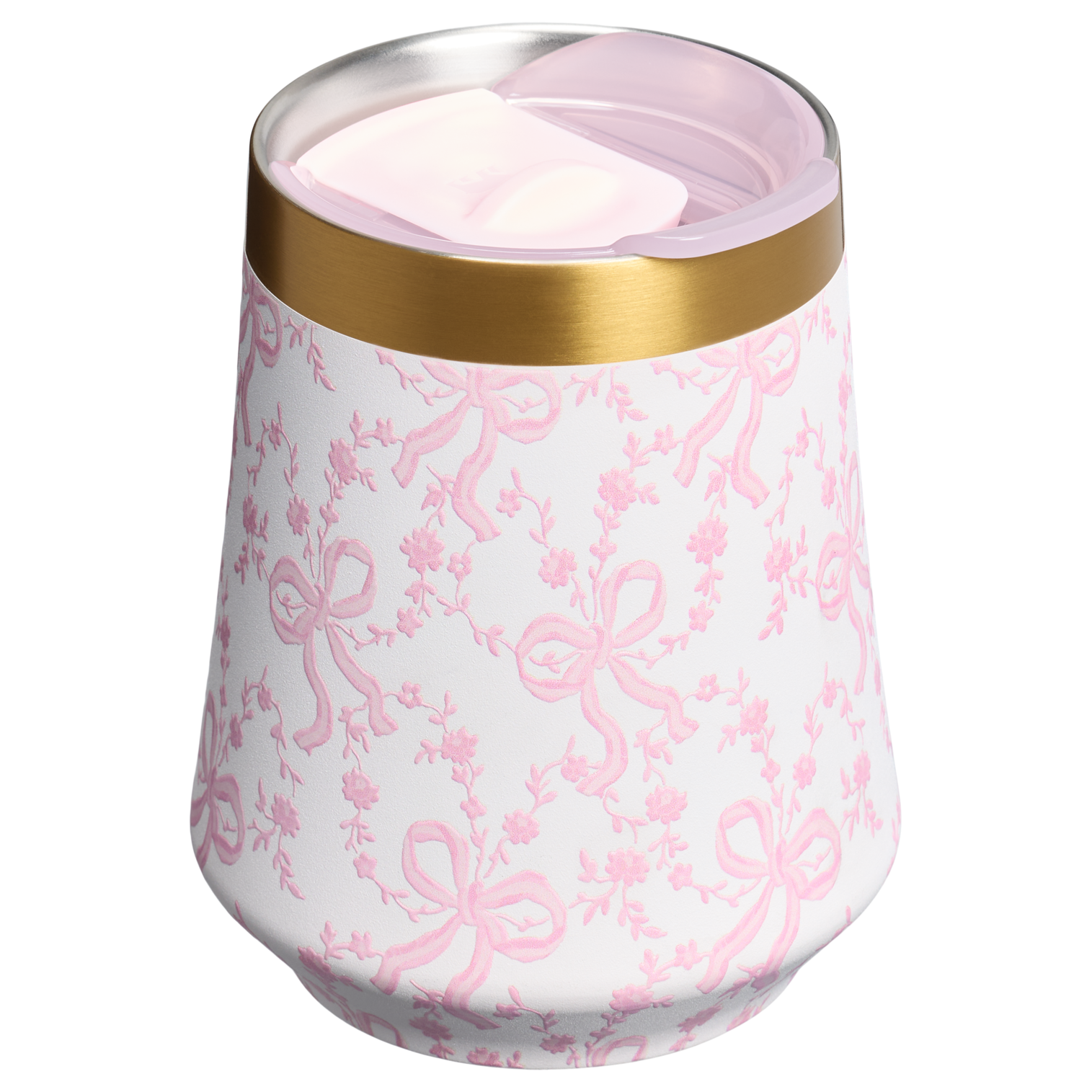 Premium Matte Stanley 1913 x LoveShackFancy Holiday Reserve Wine Tumbler D204X - Reserve Collection Stainless Steel Whiskey Cup Detail