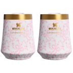 Flavor-Preserving Stanley 1913 x LoveShackFancy Holiday The Reserve Wine Tumbler Set | 2-pack D205C - Shatterproof Flavor-Preserving Cocktail Tumbler with Lid - Coquette Bow Chantilly